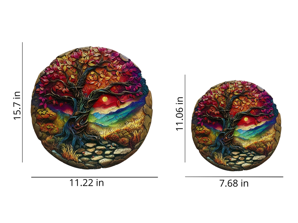 Colorful Wooden Tree of Life Puzzle – Unique Animal Pieces