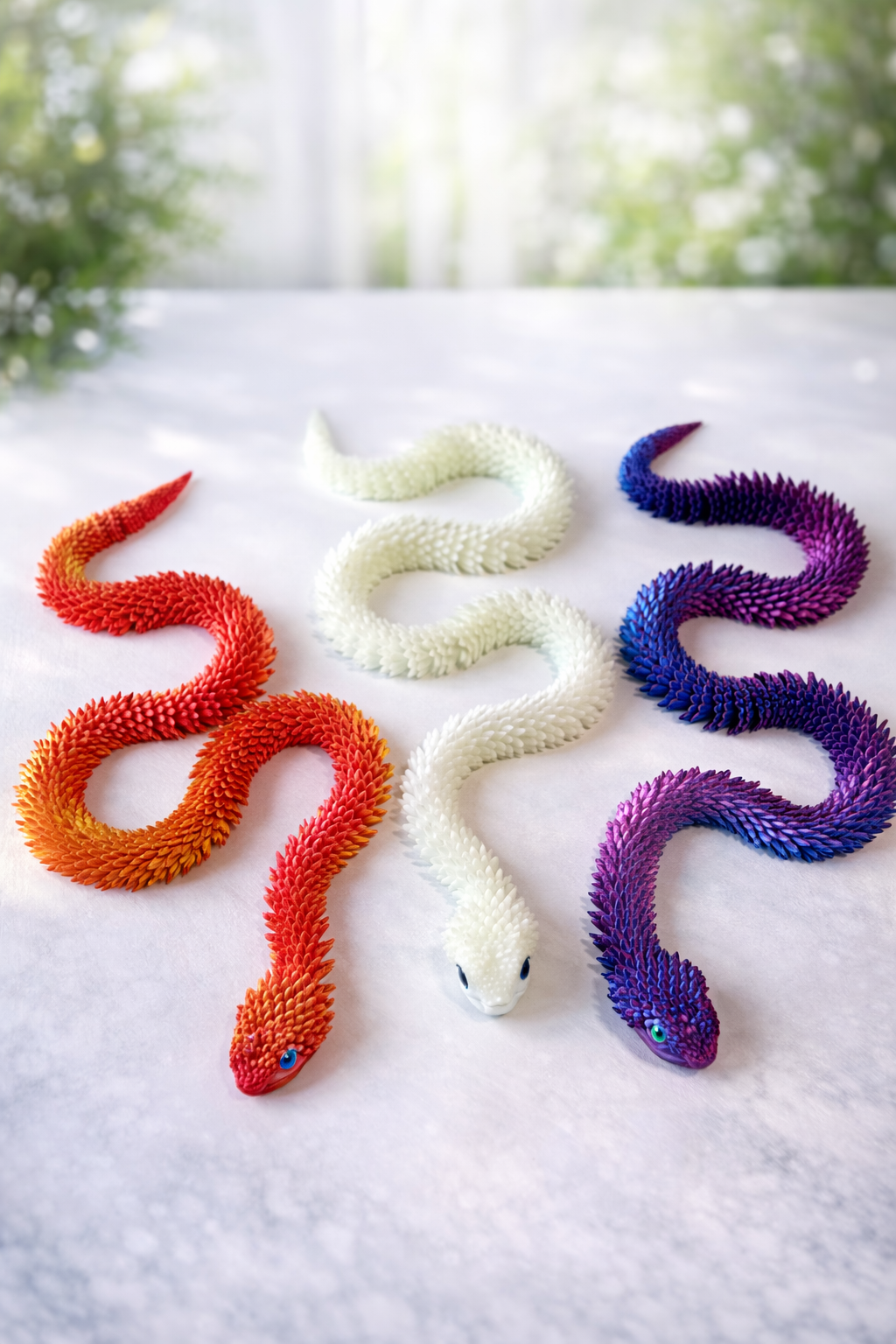 Flexible 3D Articulated Snake – Sensory Fidget Toy (Glow Option)