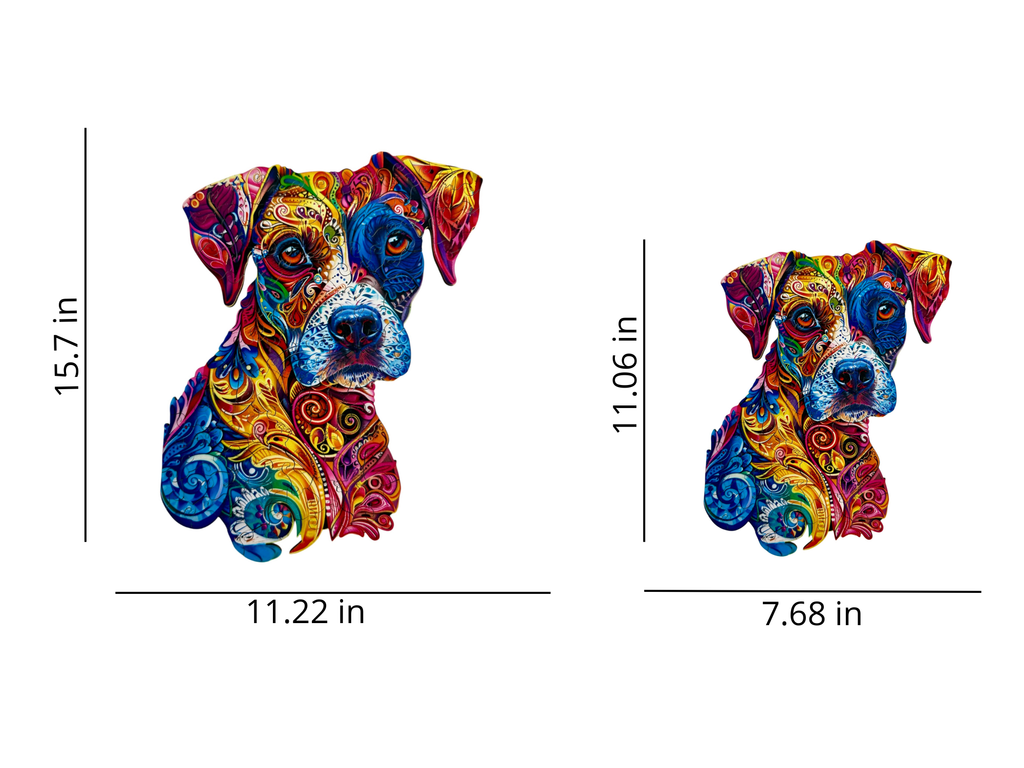 Colorful Wooden Dog Puzzle – Unique Animal Pieces