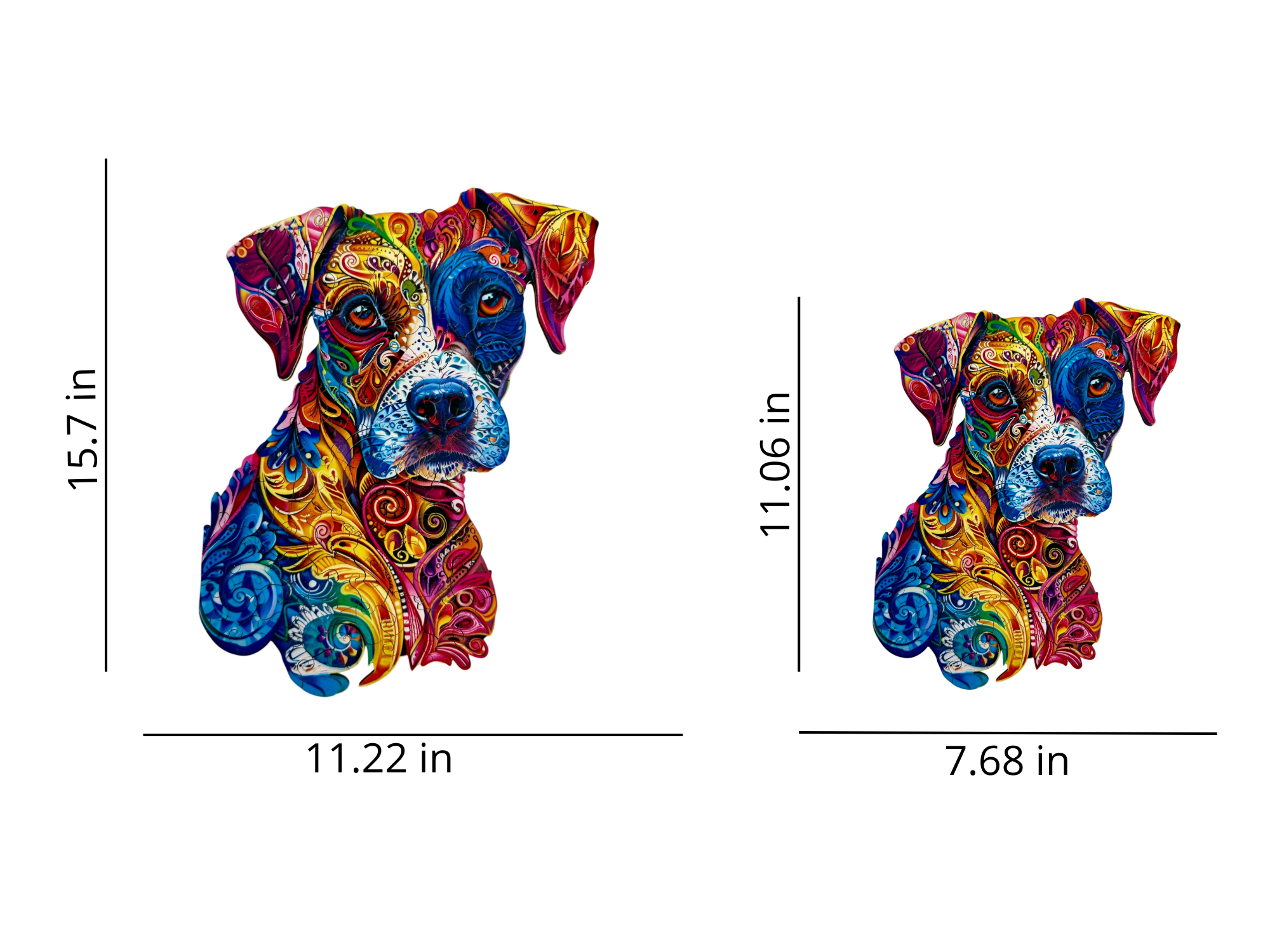 Colorful Wooden Dog Puzzle – Unique Animal Pieces