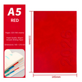 Red A5 2026 Premium Planner – Weekly & Monthly Layout, Soft Touch Cover