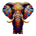 Wooden Puzzles for Adults – Colorful Elephant with Unique Animal Pieces