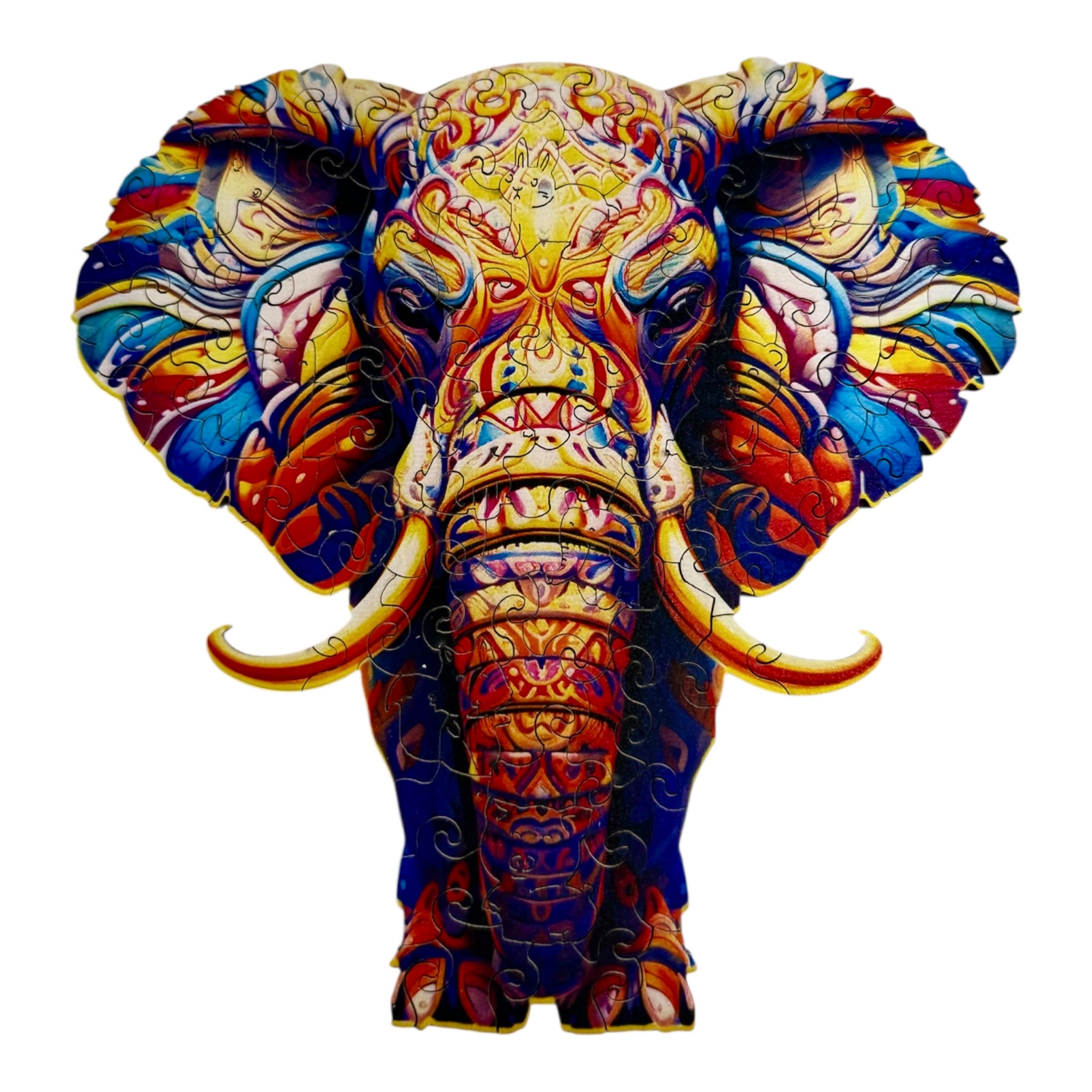Colorful Wooden Elephant Puzzle – Unique Animal Pieces