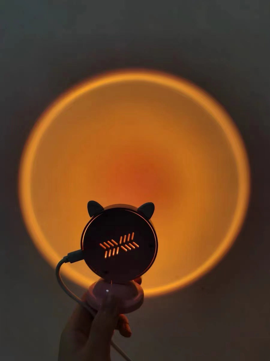 Sunset Cat Lamp – Cute Ambient Sunset Projector Night Light