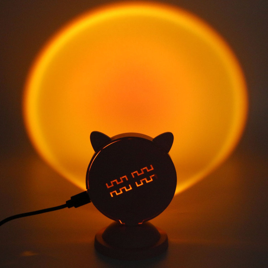 Sunset Cat Lamp – Cute Ambient Sunset Projector Night Light