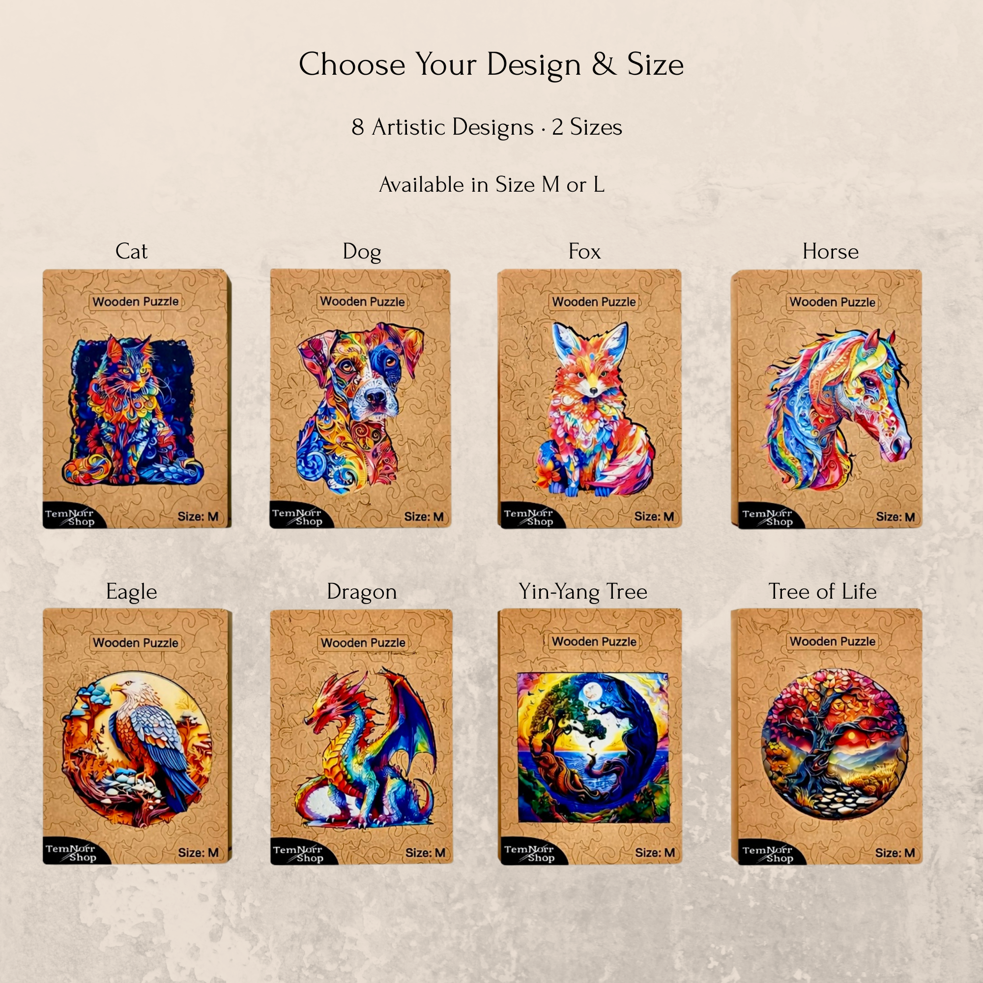 Self Care Gift Box, Wooden Animal Puzzle & 2026 Planner Set